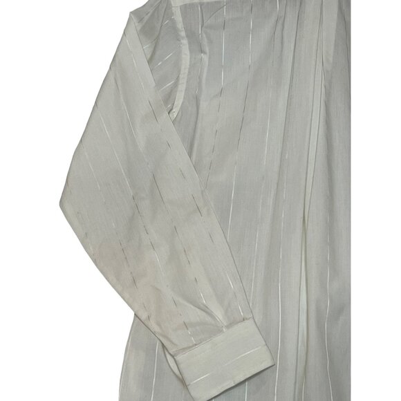 Vintage John Henry White Striped Mens Button-Up Shirt 15.5 34/35 Regular Fit - Picture 16 of 16